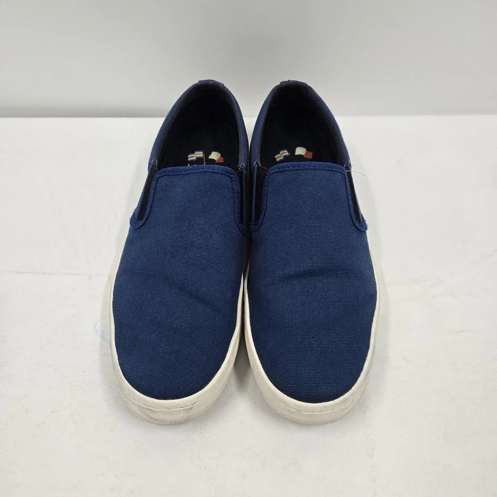 Cole Haan Grand.OS Blue Canvas Slip-on Loafer Deck Shoes Men's Size 10.5M